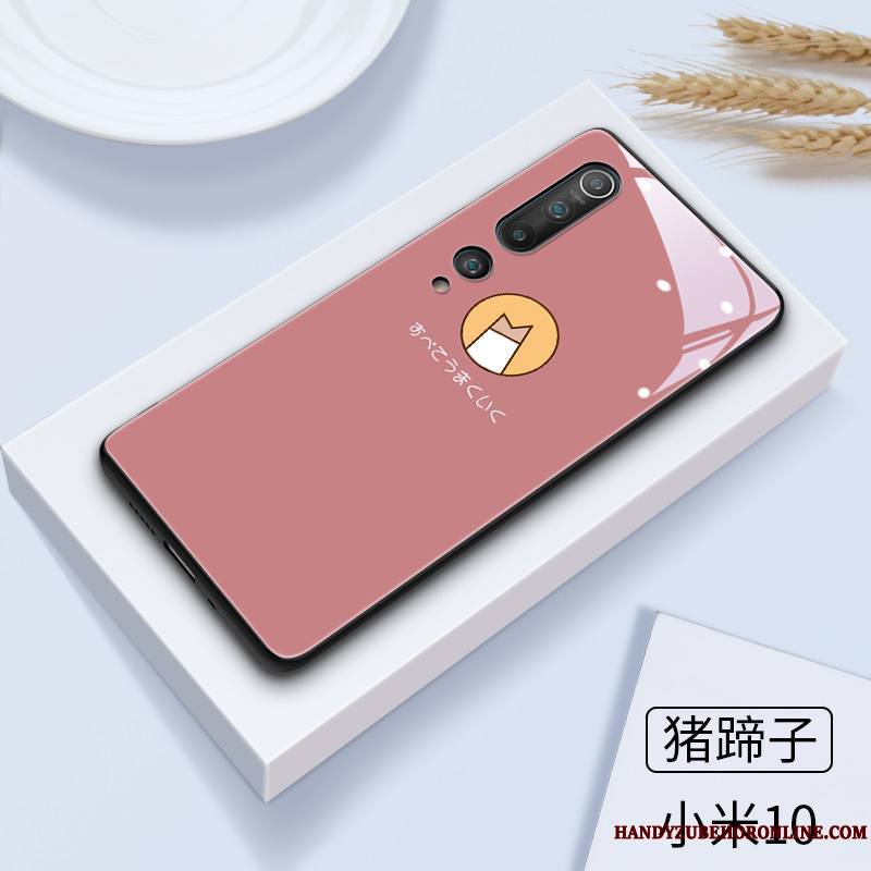 Xiaomi Mi 10 Coque Silicone Vent Protection Marque De Tendance Dessin Animé Étui Amoureux