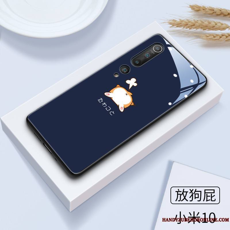 Xiaomi Mi 10 Coque Silicone Vent Protection Marque De Tendance Dessin Animé Étui Amoureux