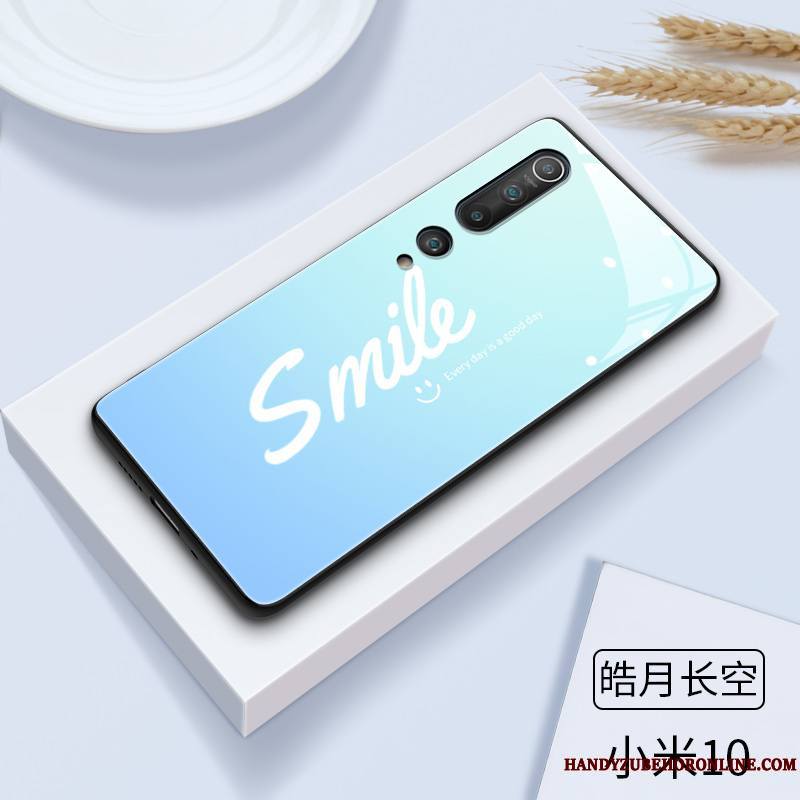 Xiaomi Mi 10 Coque Silicone Vent Protection Marque De Tendance Dessin Animé Étui Amoureux