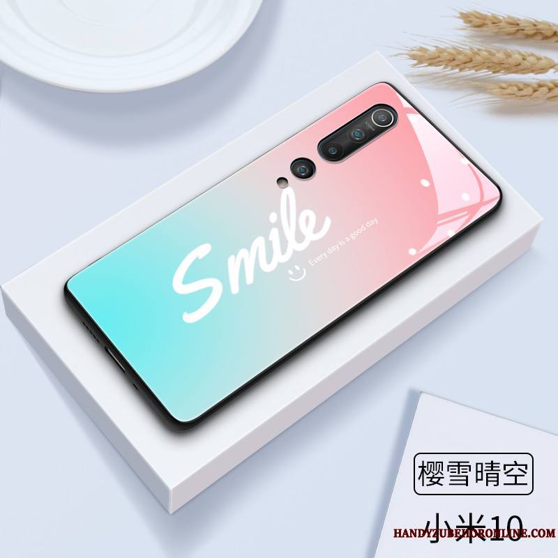 Xiaomi Mi 10 Coque Silicone Vent Protection Marque De Tendance Dessin Animé Étui Amoureux