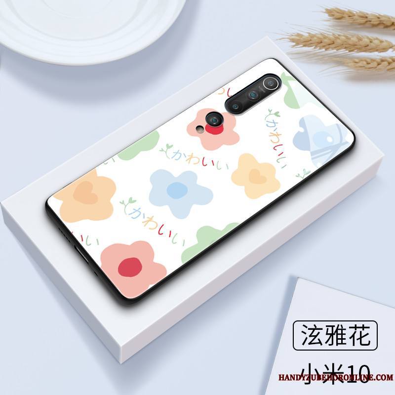 Xiaomi Mi 10 Coque Silicone Vent Protection Marque De Tendance Dessin Animé Étui Amoureux