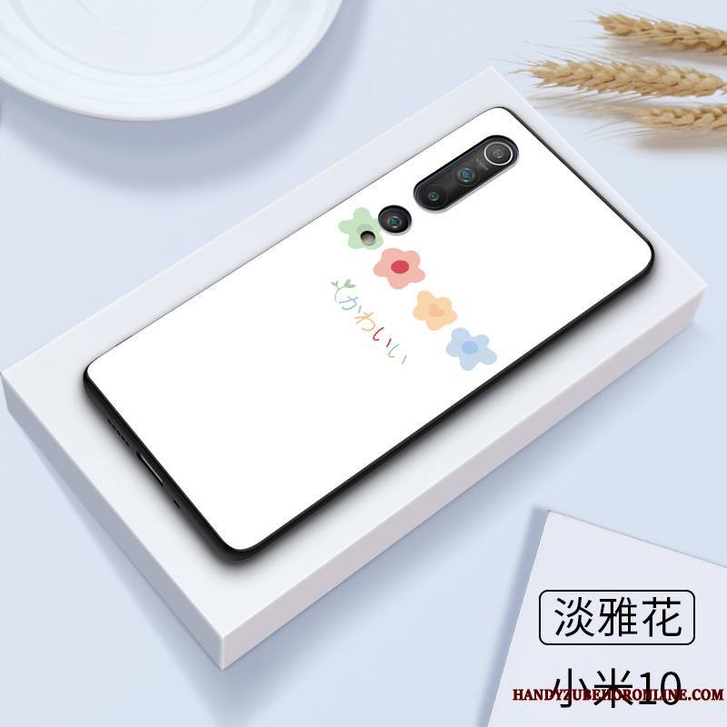 Xiaomi Mi 10 Coque Silicone Vent Protection Marque De Tendance Dessin Animé Étui Amoureux