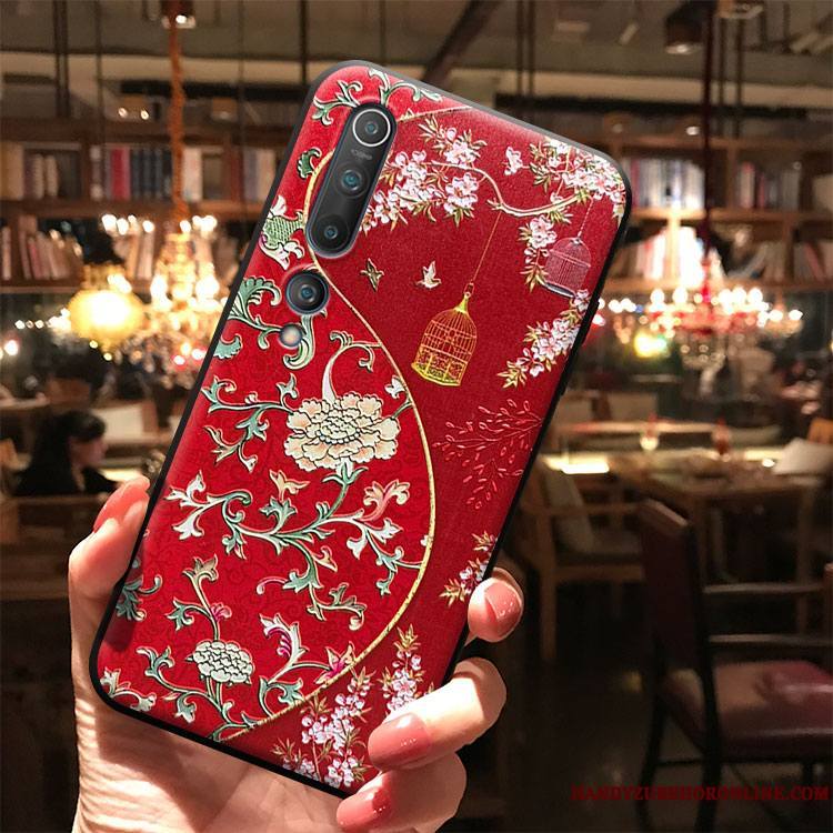 Xiaomi Mi 10 Frais Rouge Personnalité Vent Coque Petit Protection