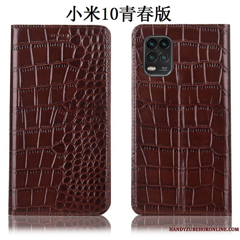 Xiaomi Mi 10 Lite Coque De Téléphone Étui En Cuir Tout Compris Housse Rouge Incassable Petit