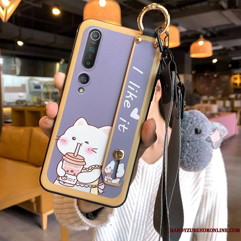 Xiaomi Mi 10 Personnalité Coque Dessin Animé De Téléphone Rouge Rose Créatif