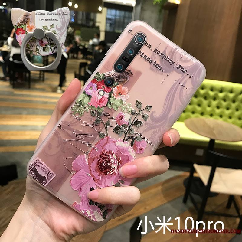 Xiaomi Mi 10 Pro Coque Ornements Suspendus Incassable Tendance Transparent Étui Protection Petit
