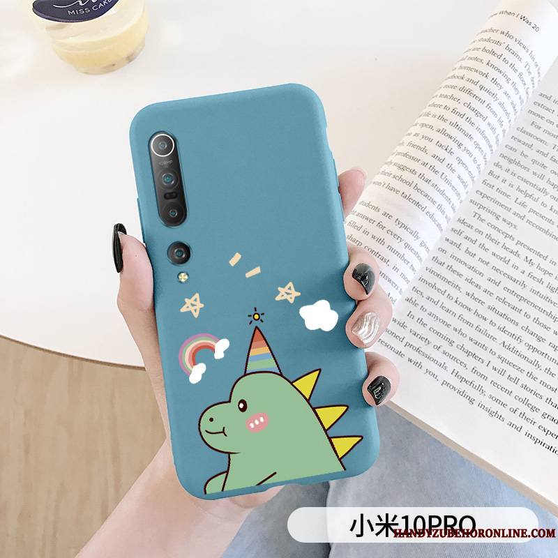 Xiaomi Mi 10 Pro Coque Petit Arc En Ciel Fluide Doux Silicone Étui Bleu Très Mince