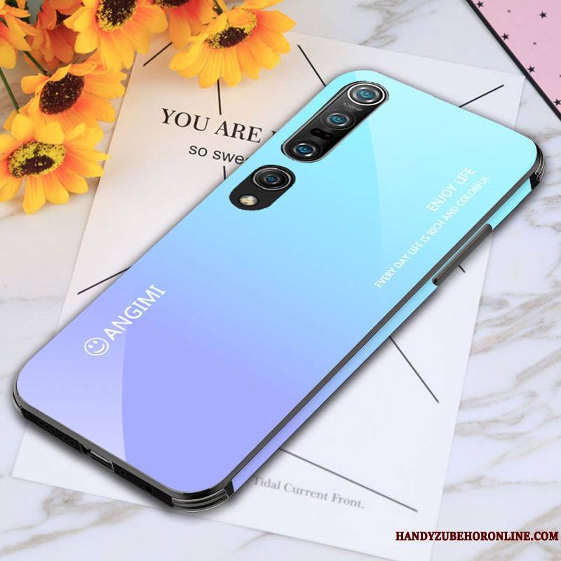 Xiaomi Mi 10 Pro Coque Silicone Personnalité Protection Bleu Petit Tout Compris Incassable