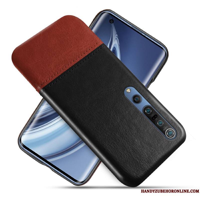 Xiaomi Mi 10 Pro Personnalité Coque Petit Cuir Vintage De Téléphone Incassable