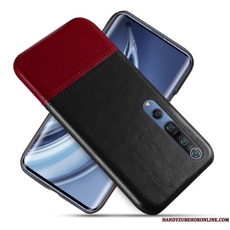 Xiaomi Mi 10 Pro Personnalité Coque Petit Cuir Vintage De Téléphone Incassable