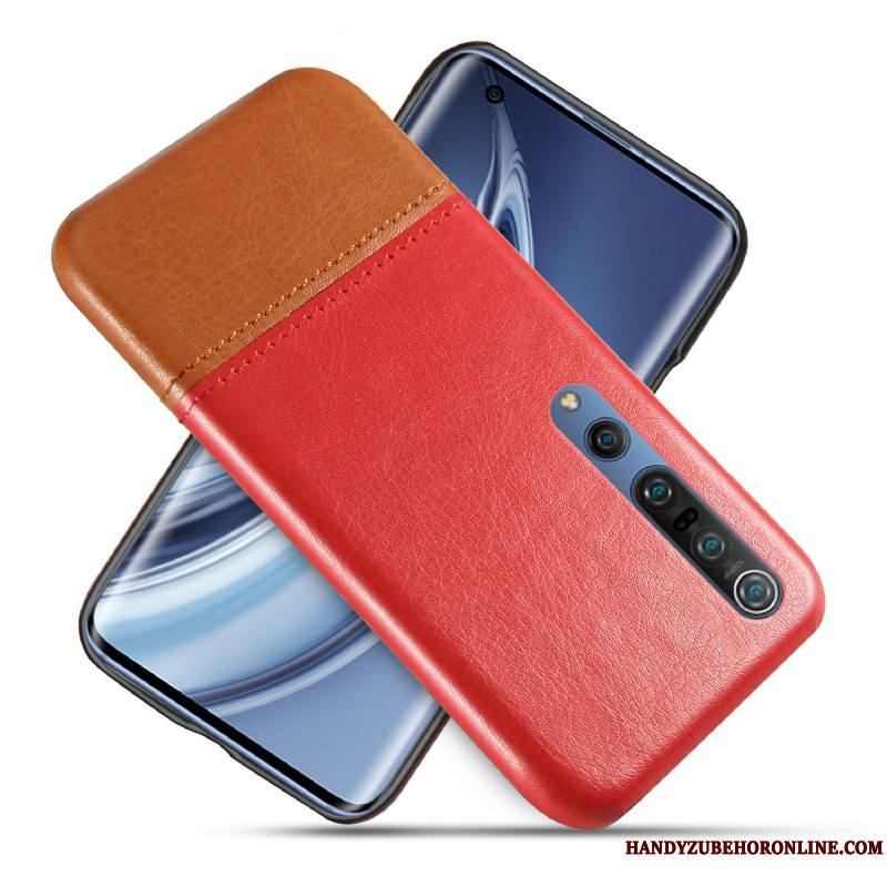 Xiaomi Mi 10 Pro Personnalité Coque Petit Cuir Vintage De Téléphone Incassable