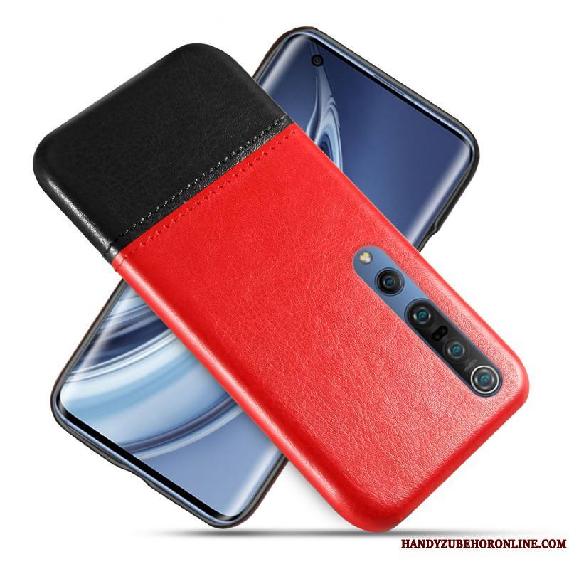 Xiaomi Mi 10 Pro Personnalité Coque Petit Cuir Vintage De Téléphone Incassable