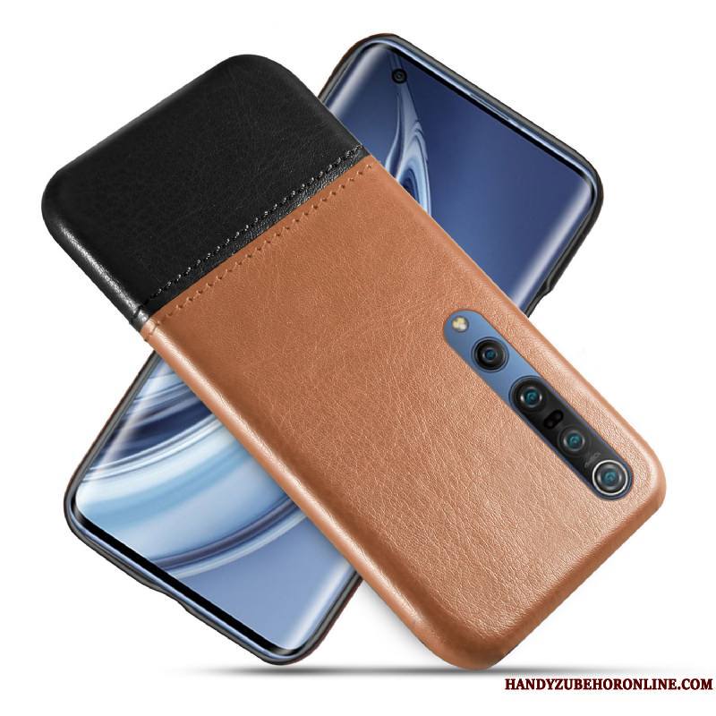 Xiaomi Mi 10 Pro Personnalité Coque Petit Cuir Vintage De Téléphone Incassable