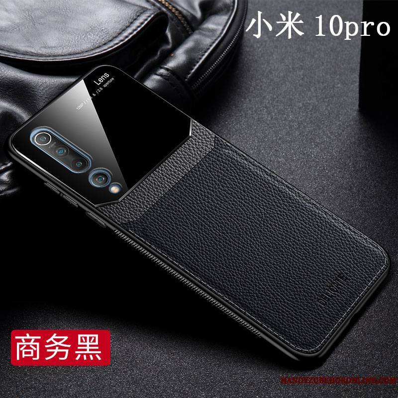 Xiaomi Mi 10 Pro Petit Rouge Business Coque De Téléphone Protection Cuir Étui