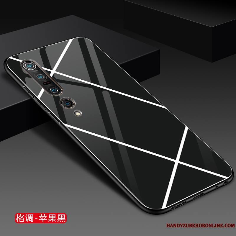 Xiaomi Mi 10 Pro Protection Couleur Unie Tout Compris Coque De Téléphone Incassable Mode Verre