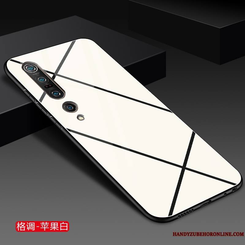 Xiaomi Mi 10 Pro Protection Couleur Unie Tout Compris Coque De Téléphone Incassable Mode Verre