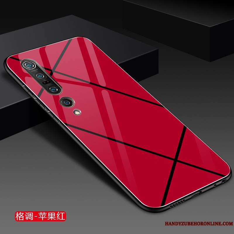 Xiaomi Mi 10 Pro Protection Couleur Unie Tout Compris Coque De Téléphone Incassable Mode Verre