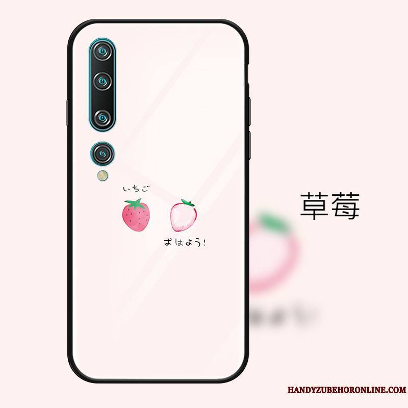 Xiaomi Mi 10 Protection Rose Étui Coque De Téléphone Clair Incassable Verre