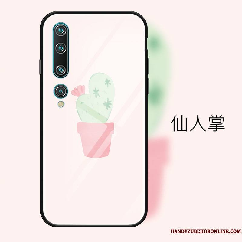 Xiaomi Mi 10 Protection Rose Étui Coque De Téléphone Clair Incassable Verre