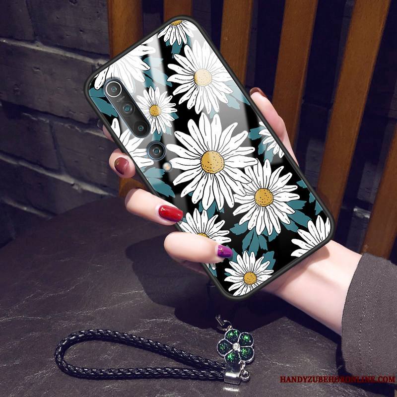 Xiaomi Mi 10 Silicone Amoureux Coque De Téléphone Art Tournesol Personnalité Vintage