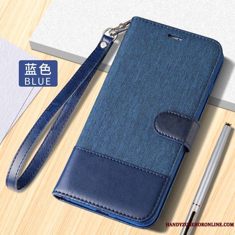 Xiaomi Mi 10 Étui En Cuir Coque Protection Jeunesse Bleu Marin Clamshell Incassable