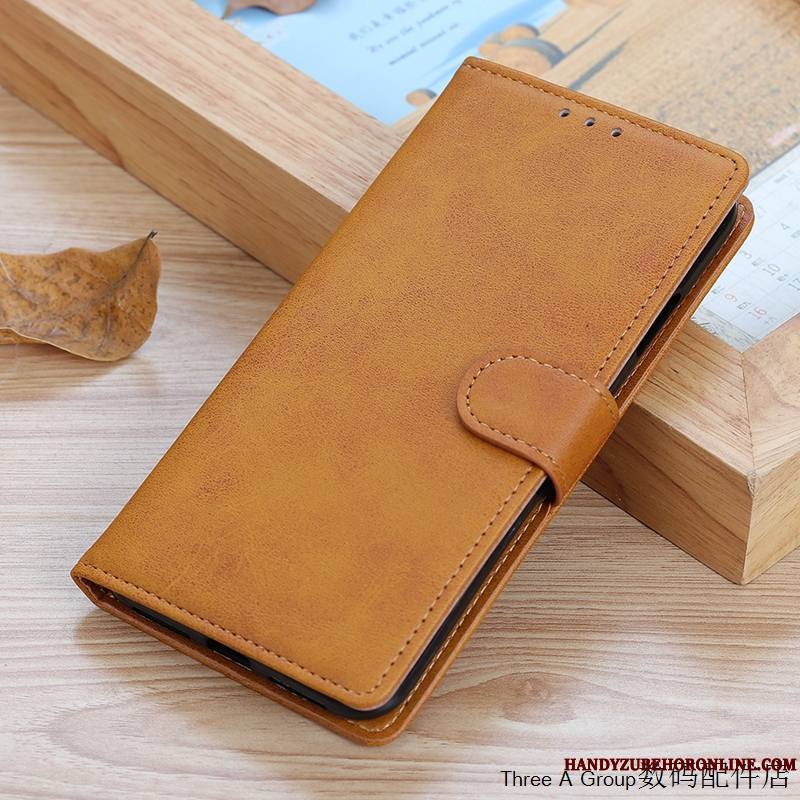 Xiaomi Mi 10 Étui En Cuir Incassable Coque De Téléphone Carte Business Housse Fluide Doux