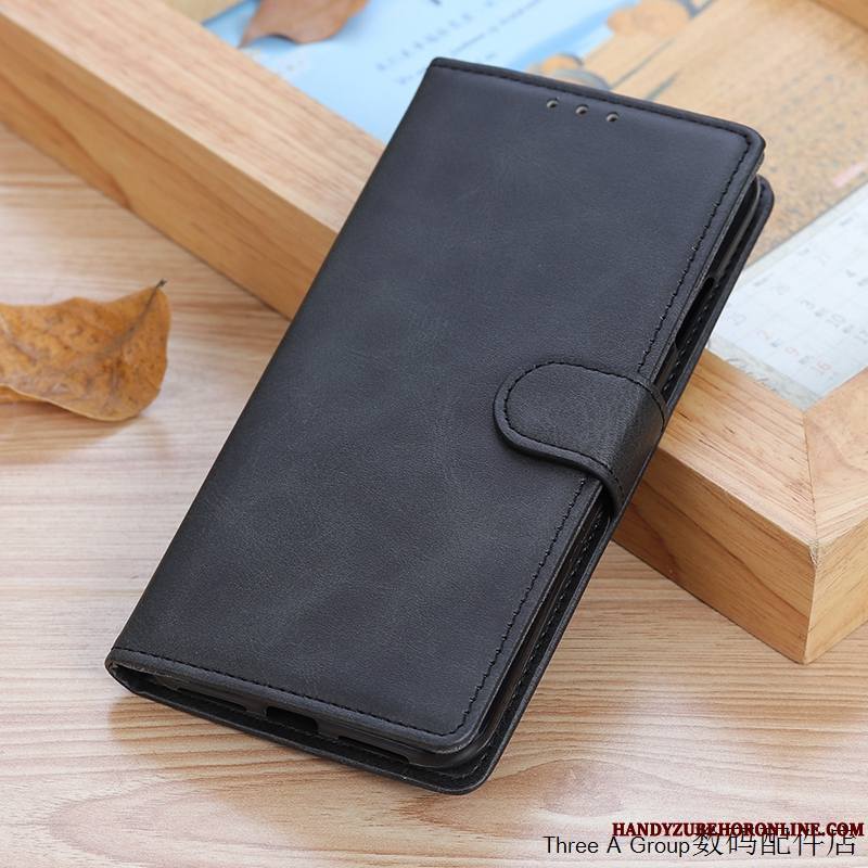 Xiaomi Mi 10 Étui En Cuir Incassable Coque De Téléphone Carte Business Housse Fluide Doux