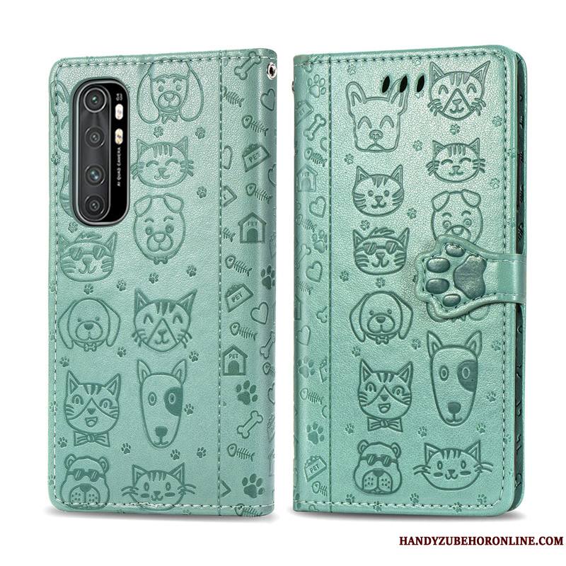 Xiaomi Mi Note 10 Lite Coque Chat Jeunesse Incassable En Relief Ornements Suspendus Petit Étui