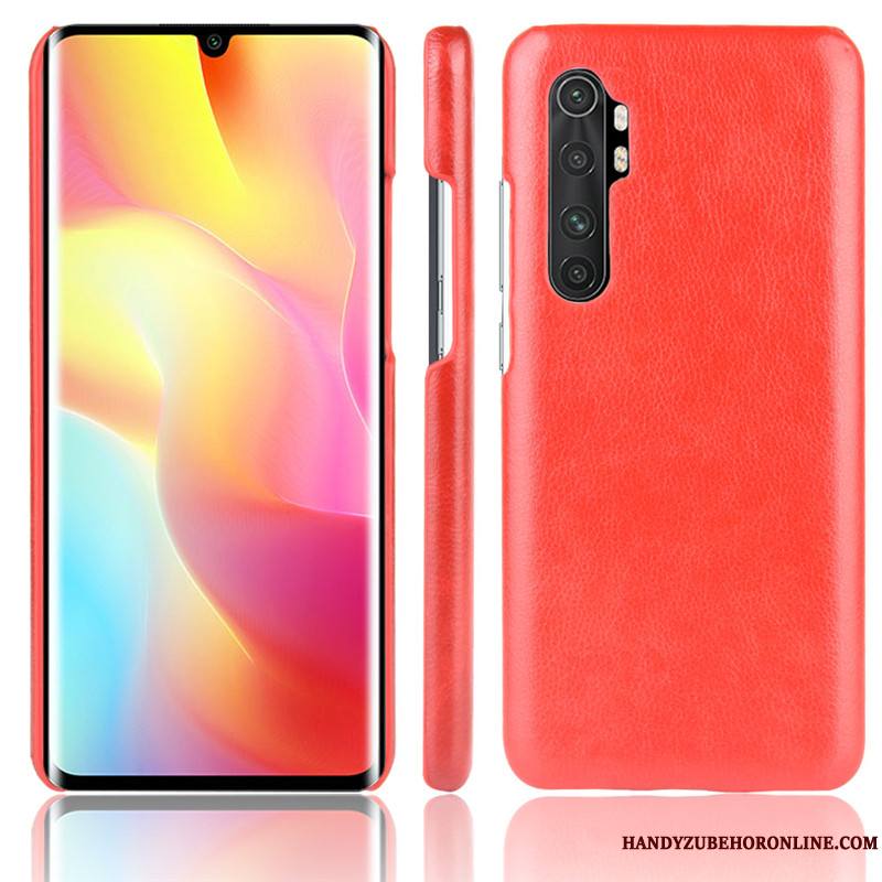 Xiaomi Mi Note 10 Lite Coque Jeunesse Bleu Cuir Litchi Petit Protection Étui