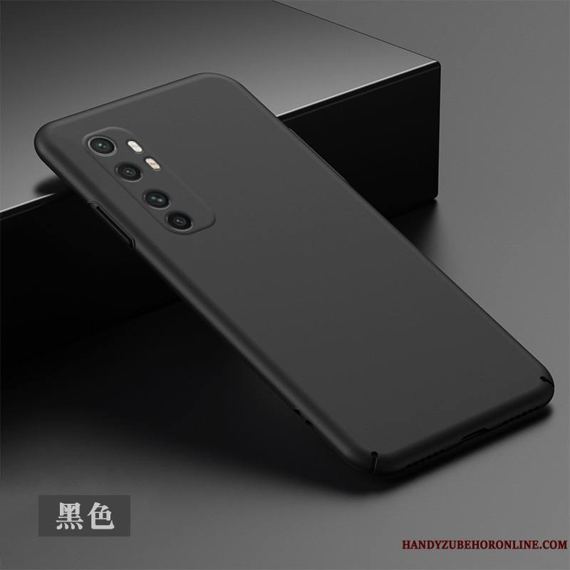 Xiaomi Mi Note 10 Lite Coque Tout Compris Noir Délavé En Daim Simple Difficile Petit