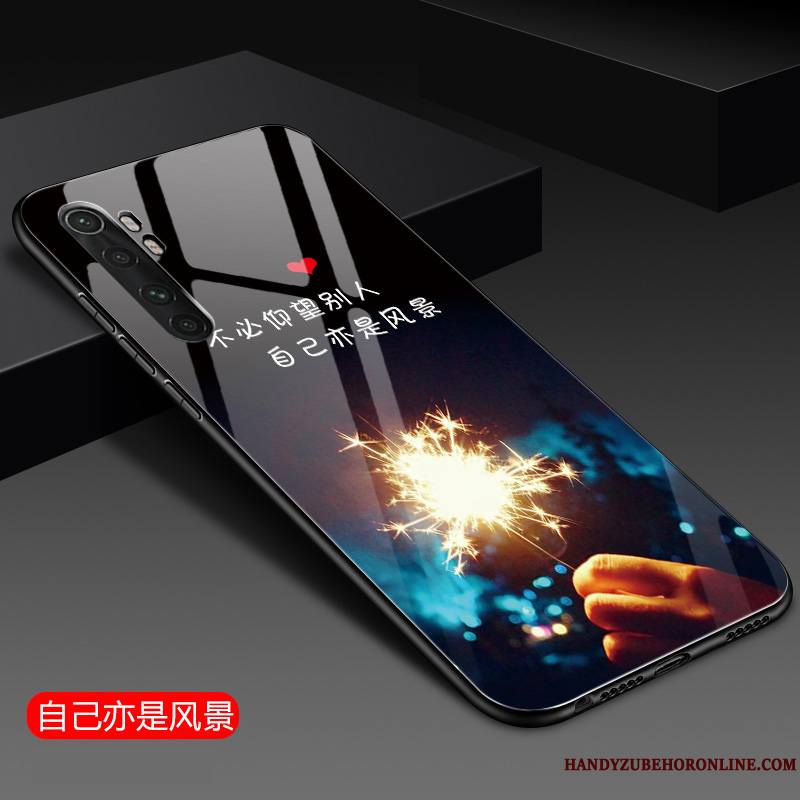 Xiaomi Mi Note 10 Lite Coque Étui Verre Protection Tout Compris Noir Silicone Jeunesse