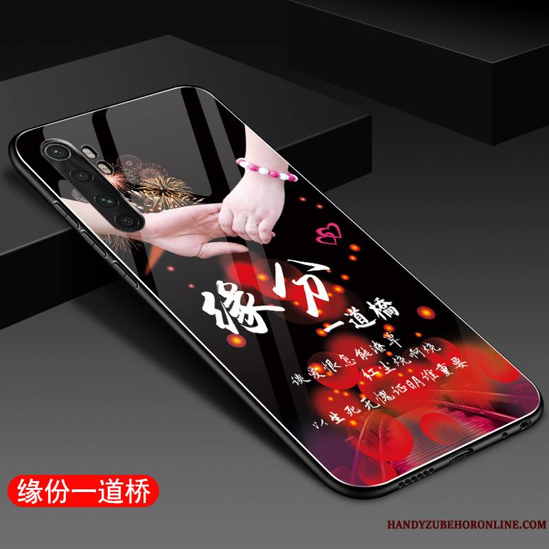 Xiaomi Mi Note 10 Lite Coque Étui Verre Protection Tout Compris Noir Silicone Jeunesse