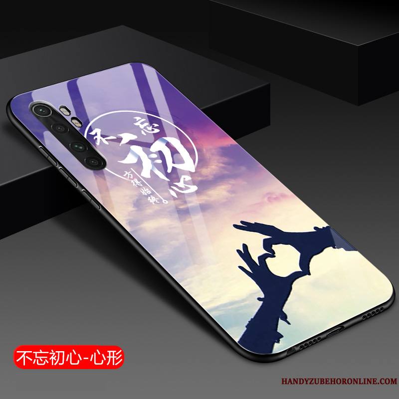 Xiaomi Mi Note 10 Lite Coque Étui Verre Protection Tout Compris Noir Silicone Jeunesse