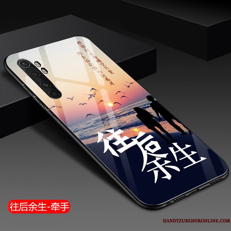 Xiaomi Mi Note 10 Lite Coque Étui Verre Protection Tout Compris Noir Silicone Jeunesse