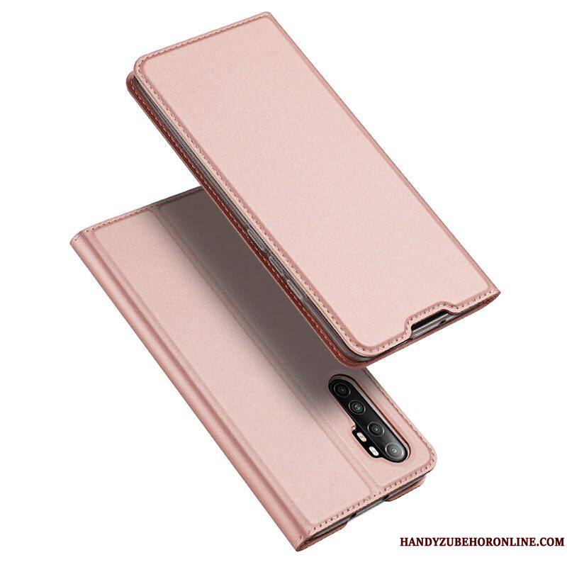 Xiaomi Mi Note 10 Lite Rose Coque De Téléphone Petit Étui En Cuir Business