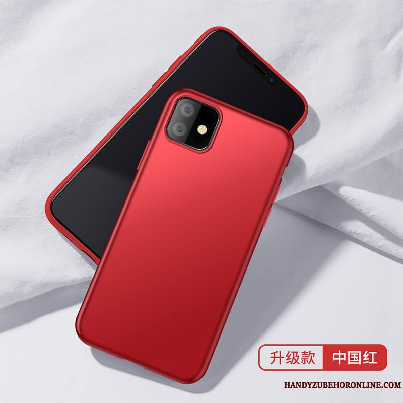 iPhone 11 Coque Couleur Unie Silicone Protection Bleu Tout Compris Délavé En Daim Incassable