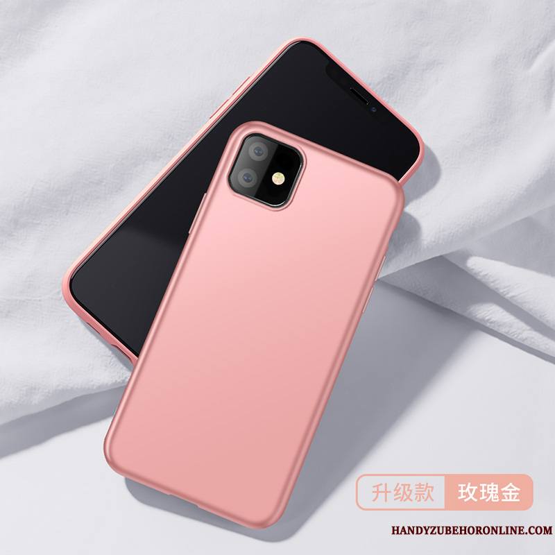 iPhone 11 Coque Couleur Unie Silicone Protection Bleu Tout Compris Délavé En Daim Incassable