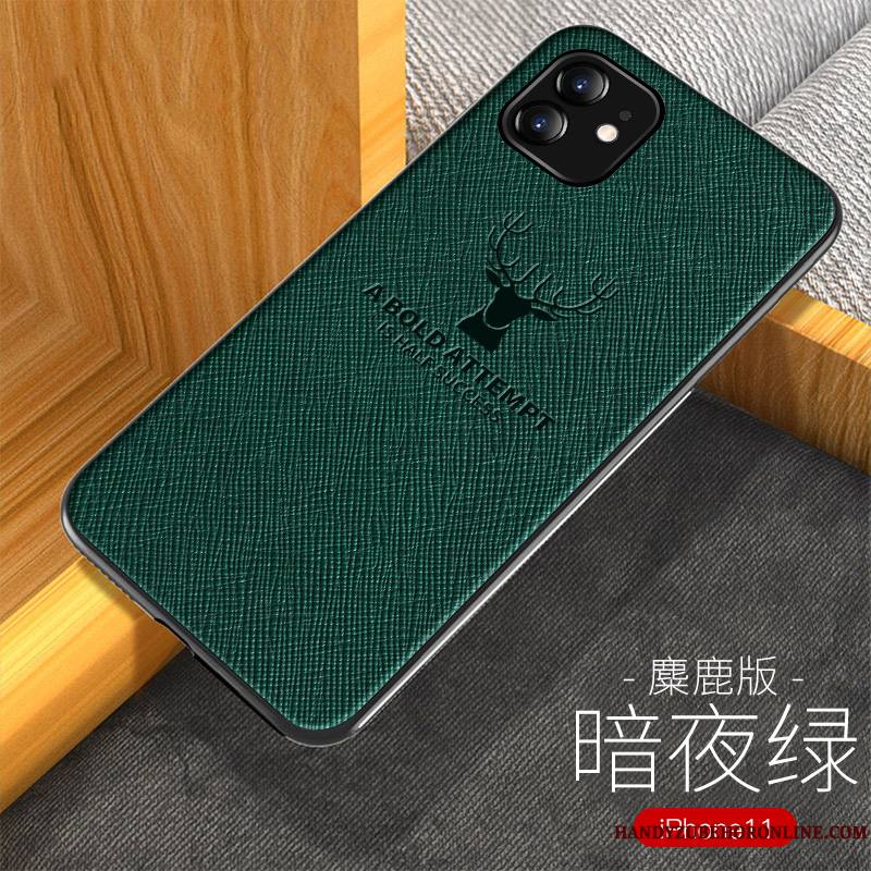 iPhone 11 Coque Nouveau Luxe Étui Très Mince Tissu Modèle Fleurie Silicone