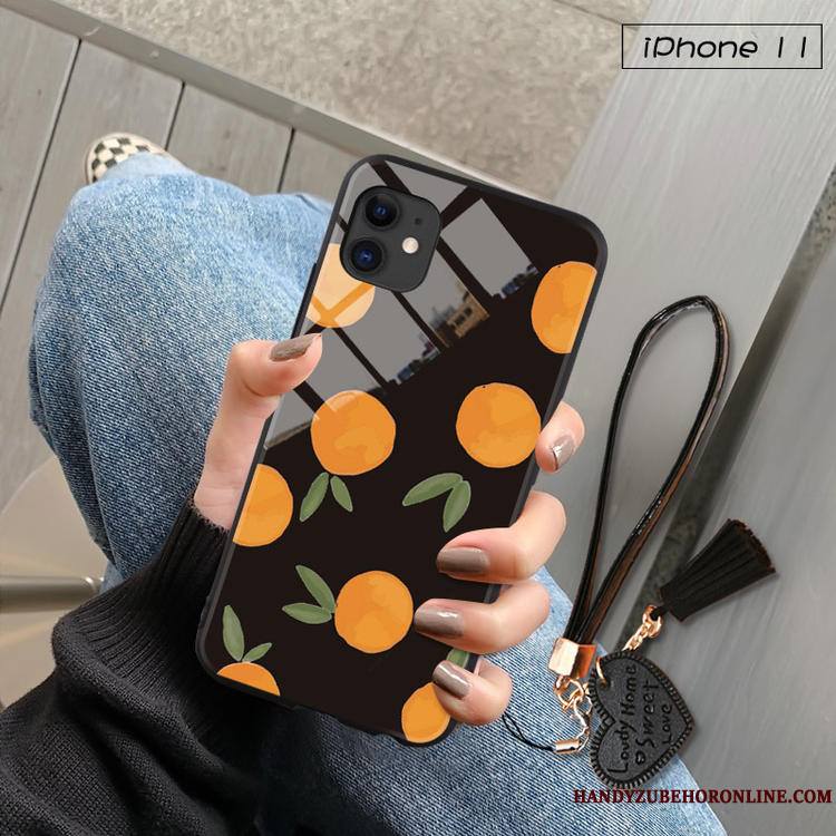 iPhone 11 Coque Petit Protection Étui Créatif Verre Incassable Tendance