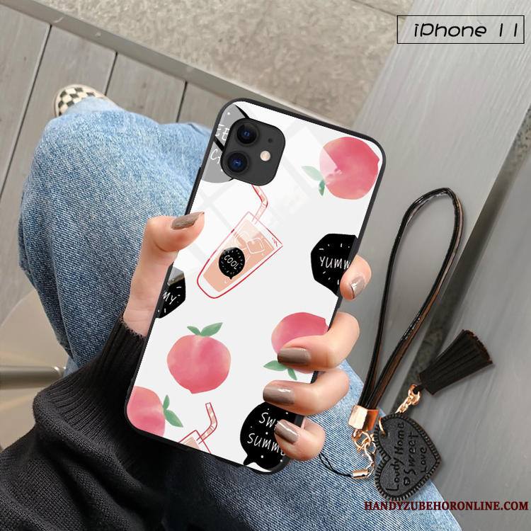 iPhone 11 Coque Petit Protection Étui Créatif Verre Incassable Tendance