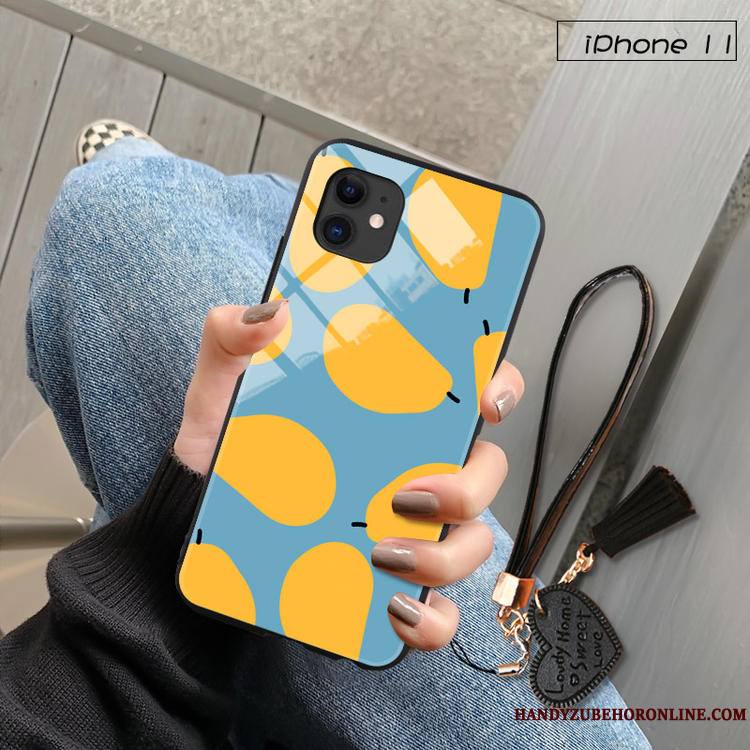 iPhone 11 Coque Petit Protection Étui Créatif Verre Incassable Tendance