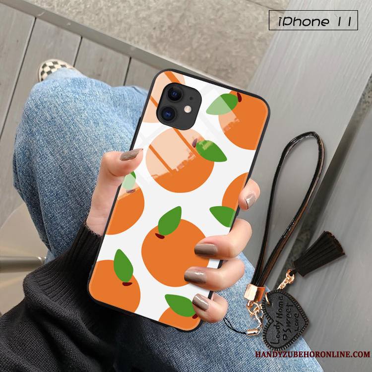 iPhone 11 Coque Petit Protection Étui Créatif Verre Incassable Tendance