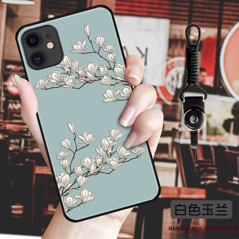 iPhone 11 Coque Vintage Protection Étui Ornements Suspendus Tendance Style Chinois Créatif