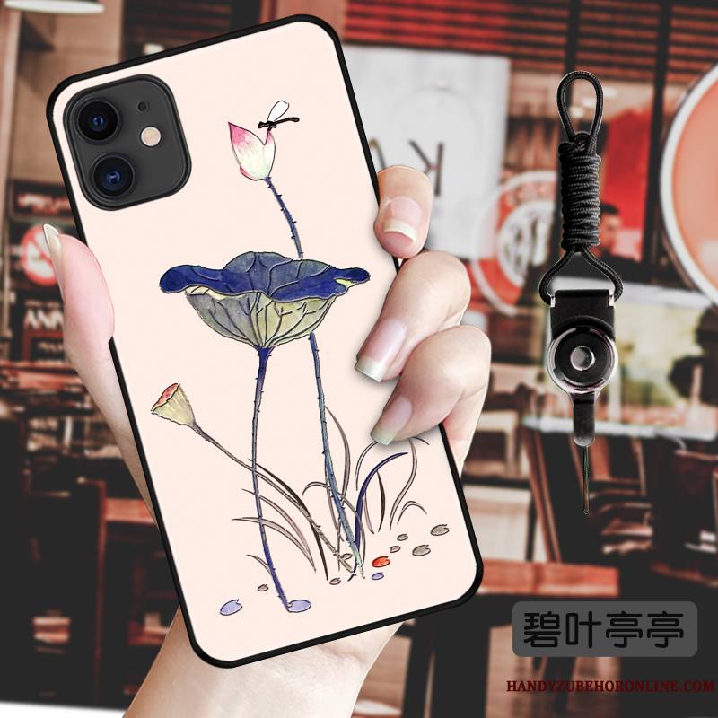 iPhone 11 Coque Vintage Protection Étui Ornements Suspendus Tendance Style Chinois Créatif