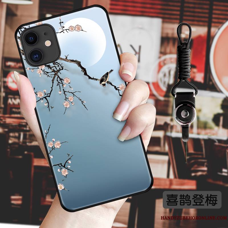 iPhone 11 Coque Vintage Protection Étui Ornements Suspendus Tendance Style Chinois Créatif