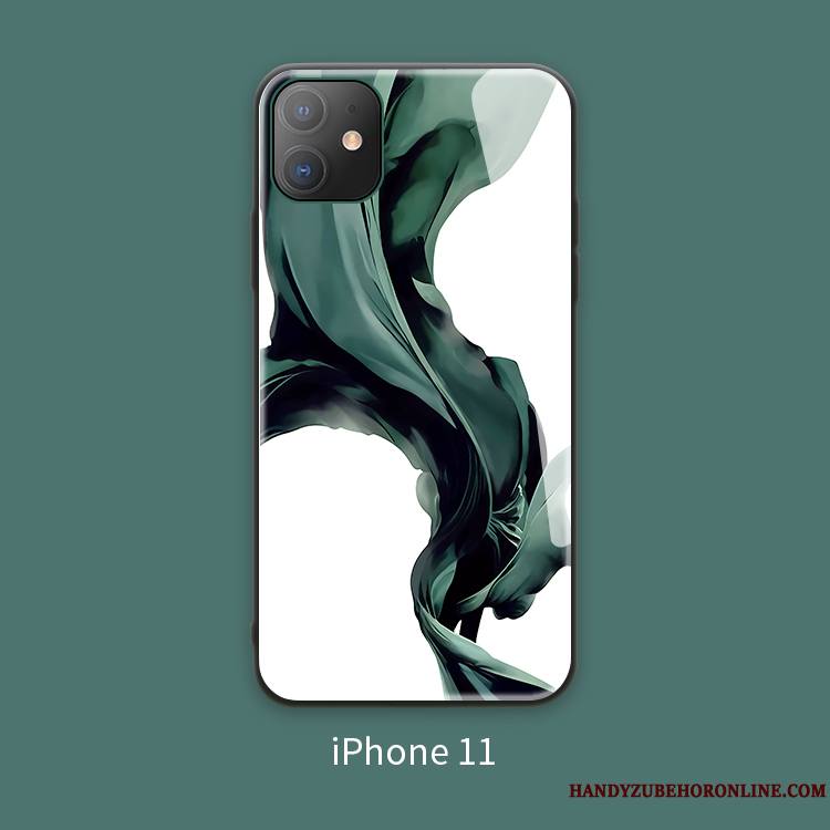 iPhone 11 Fluide Doux Nouveau Art Coque De Téléphone Simple Étui Net Rouge