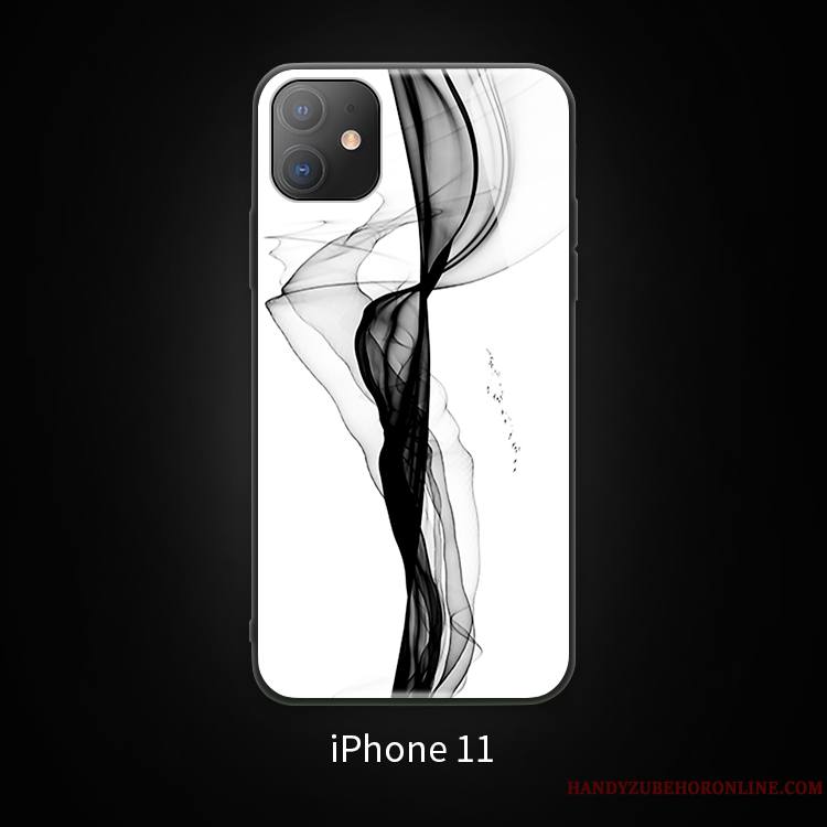 iPhone 11 Fluide Doux Nouveau Art Coque De Téléphone Simple Étui Net Rouge