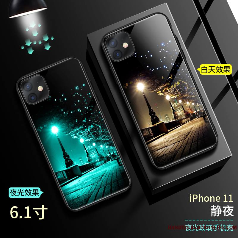 iPhone 11 Lumineuses Personnalité Miroir Verre Coque De Téléphone Incassable Nouveau