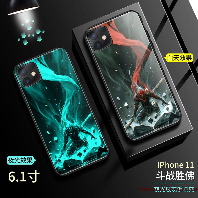 iPhone 11 Lumineuses Personnalité Miroir Verre Coque De Téléphone Incassable Nouveau