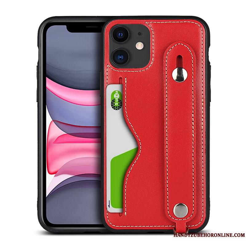 iPhone 11 Luxe Cuir Véritable Support Coque De Téléphone Incassable Ornements Suspendus Tout Compris